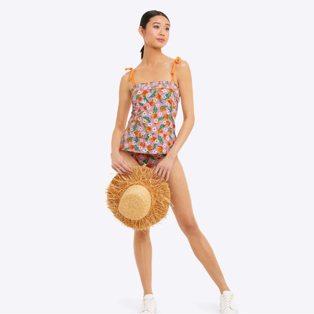Draper James x Lands’ End Bandeau Tankini Top and Bottoms | Size 14